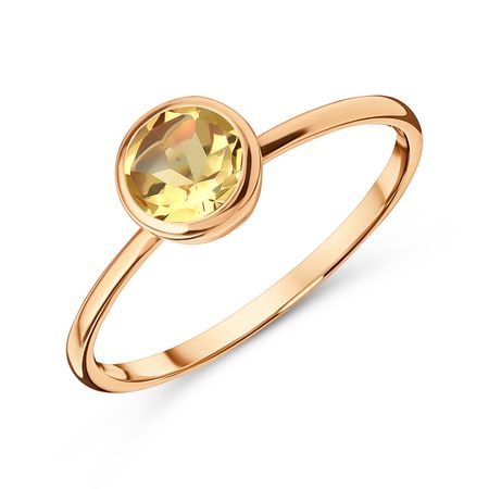 Золотое детское кольцо с цитрином 12490₽