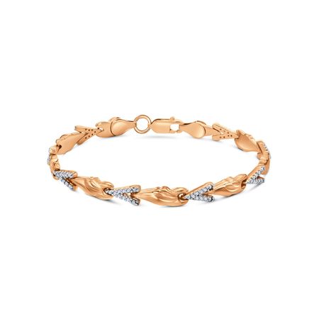 Золотой браслет Ролекс с фианитами 92470₽