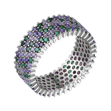 Кольцо из серебра с фианитами 1990₽