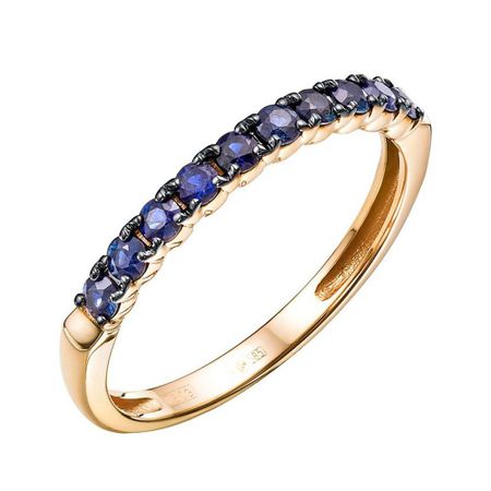 Золотое кольцо с сапфирами и родированием 91990₽