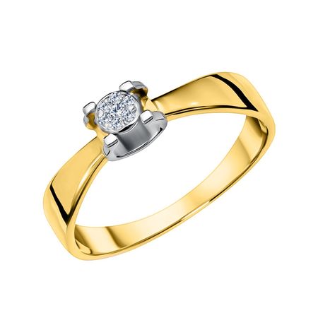 Золотое кольцо с бриллиантами и родированием 41990₽