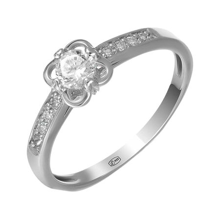 Кольцо из серебра с фианитами 590₽