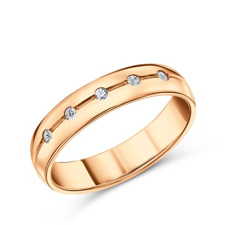 Золотое обручальное кольцо с бриллиантами 29990₽