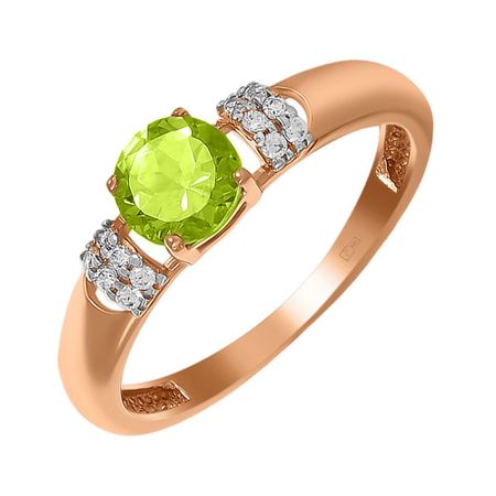 Кольцо TALANT из золота с хризолитом и фианитами 19490₽