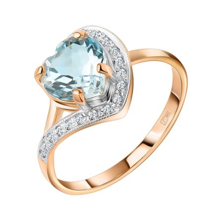 Золотое кольцо с топазом и бриллиантами 27990₽