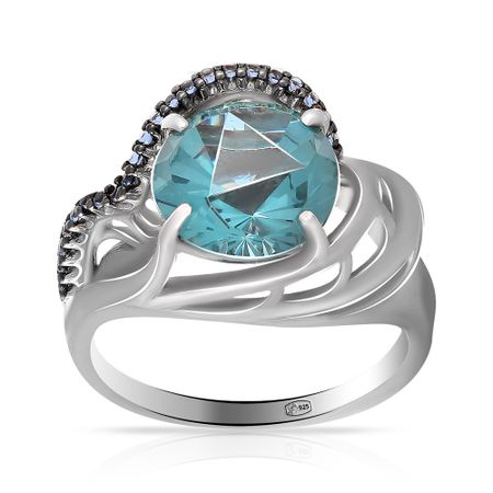 Серебряное кольцо с алпанитом и фианитами 1890₽