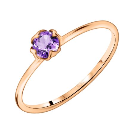 Золотое детское кольцо с аметистом 9490₽