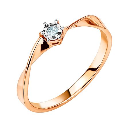 Золотое кольцо с бриллиантом 29990₽