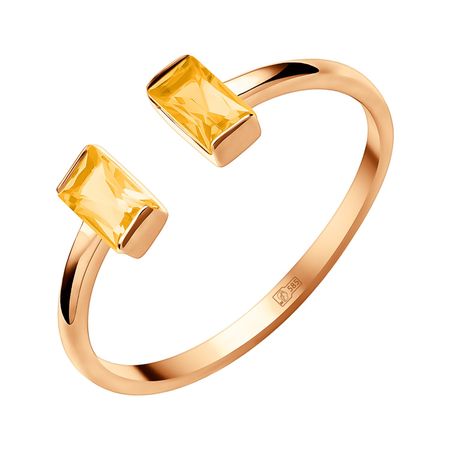 Золотое кольцо с цитринами 16990₽