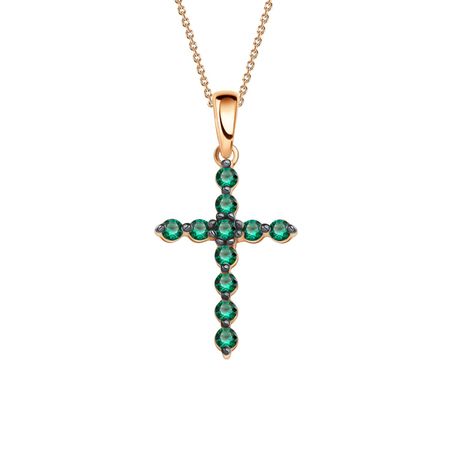 Золотая подвеска с изумрудом 23990₽