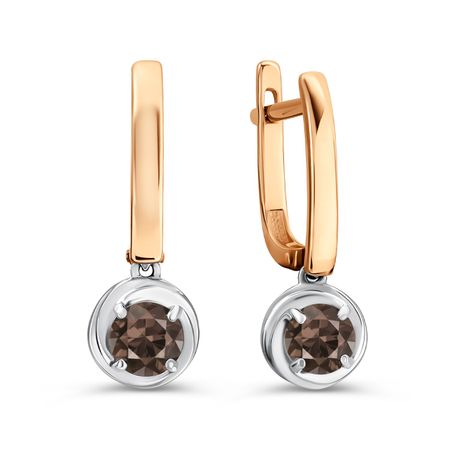 Серьги из золота с раухтопазами 37990₽