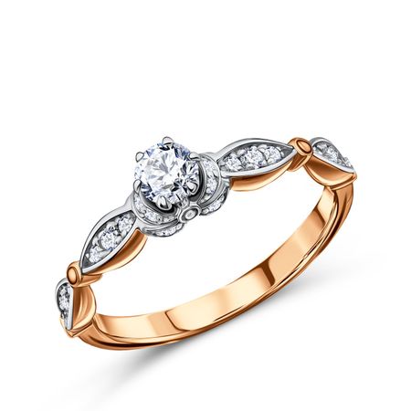 Золотое кольцо с бриллиантами 154990₽