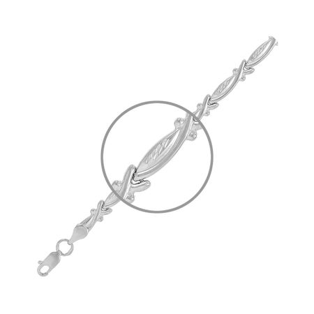 Серебряный браслет Ролекс с родированием 1440₽