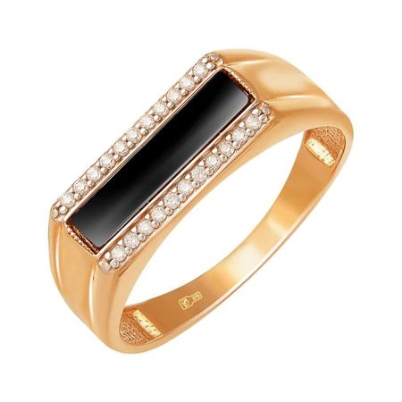 Кольцо-печатка TALANT из золота с фианитами 37760₽