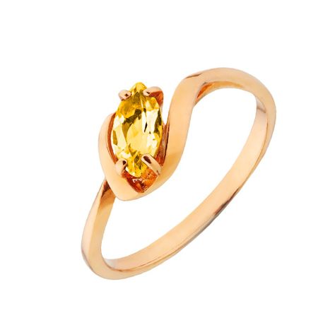 Золотое кольцо с цитрином 31990₽