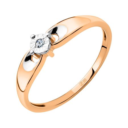 Золотое кольцо с бриллиантом 20990₽
