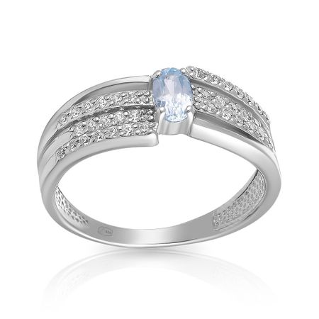 Кольцо TALANT из серебра с топазом и фианитами 990₽