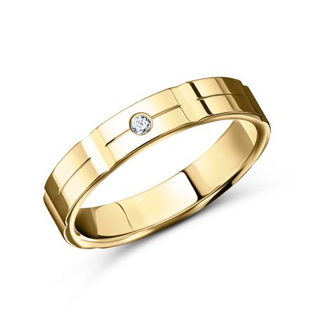 Золотое обручальное кольцо с бриллиантом 38990₽