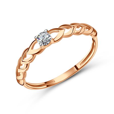 Золотое кольцо с фианитом 9930₽