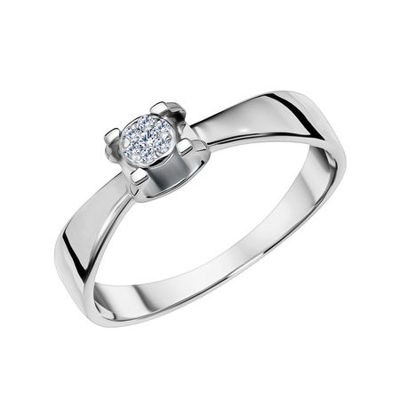 Золотое кольцо с бриллиантами и родированием 49990₽