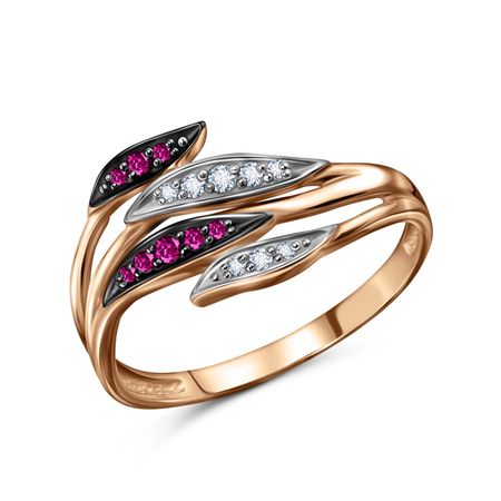 Золотое кольцо с рубинами и бриллиантами 49990₽