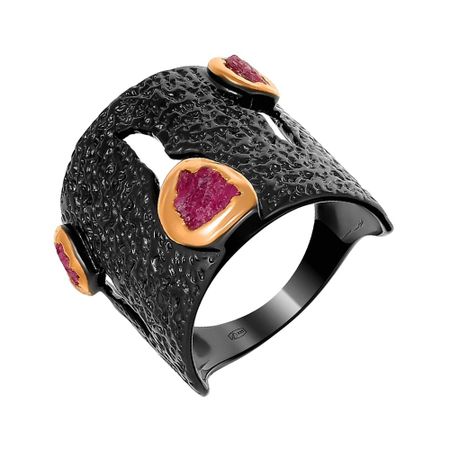 Серебряное кольцо с рубинами 3130₽