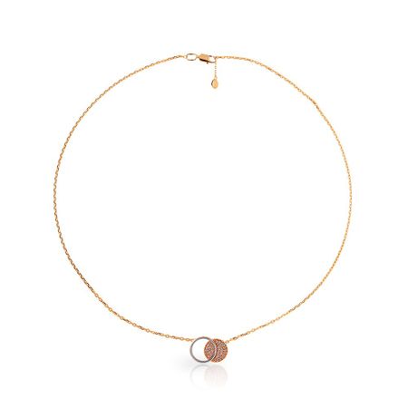 Серебряное колье с фианитами и позолотой 1290₽