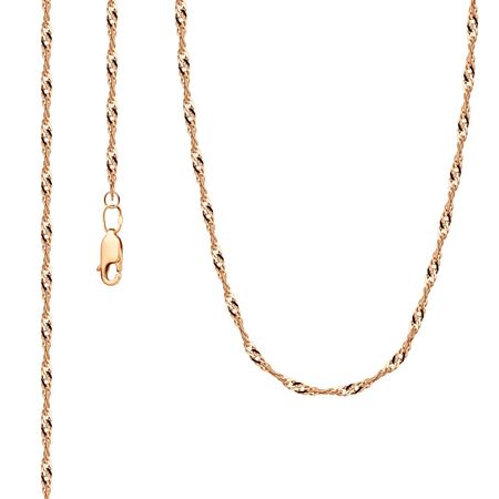 Золотая полновесная цепочка Двойной сингапур с алмазной гранью 65230₽