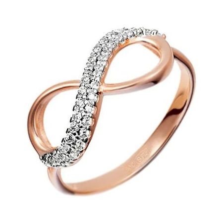 Серебряное кольцо с фианитами и позолотой 990₽