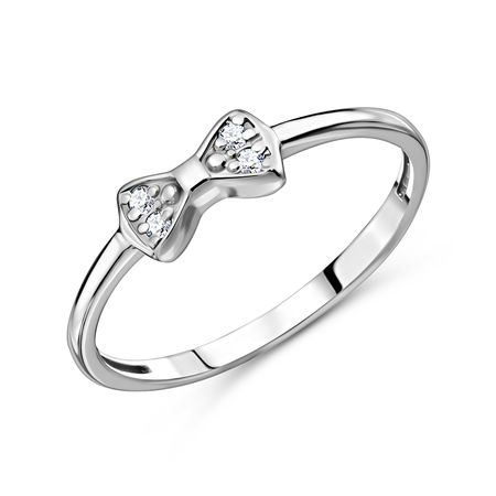 Серебряное кольцо Бант с фианитами 249₽