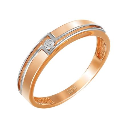 Золотое кольцо с бриллиантом 41990₽