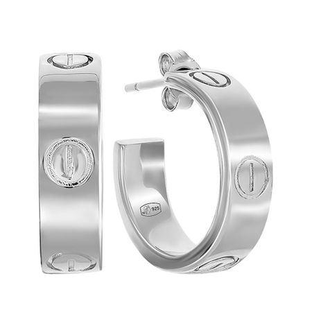 Серебряные серьги с родированием 3990₽