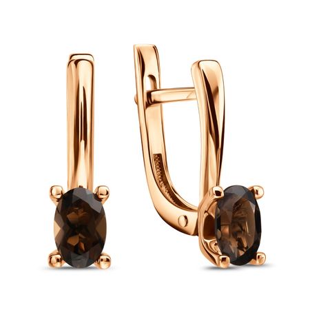 Золотые серьги с раухтопазами 49990₽