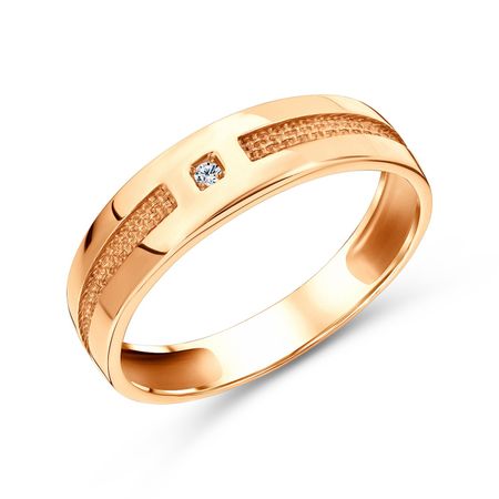 Золотое обручальное кольцо с фианитом 4 мм 49990₽