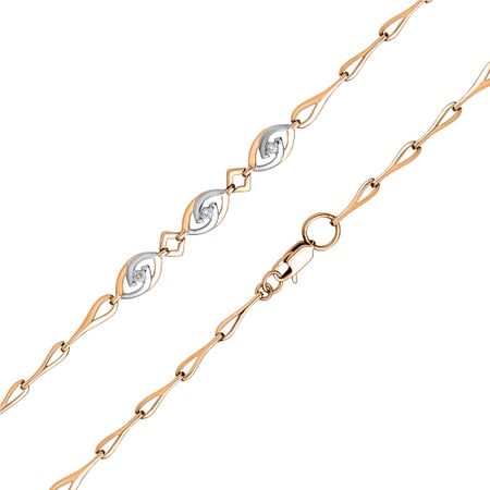 Золотой браслет с бриллиантами и родированием 41990₽