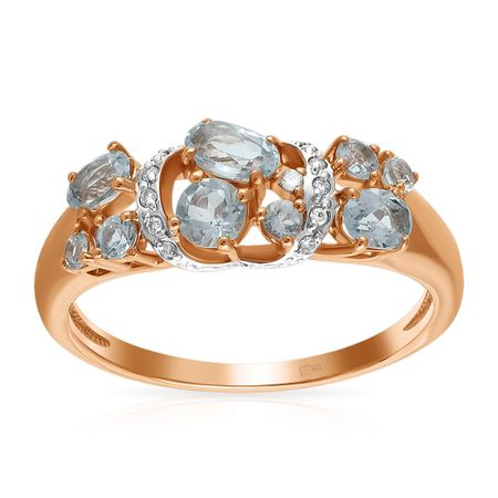 Кольцо из золота с топазами и фианитами 44990₽