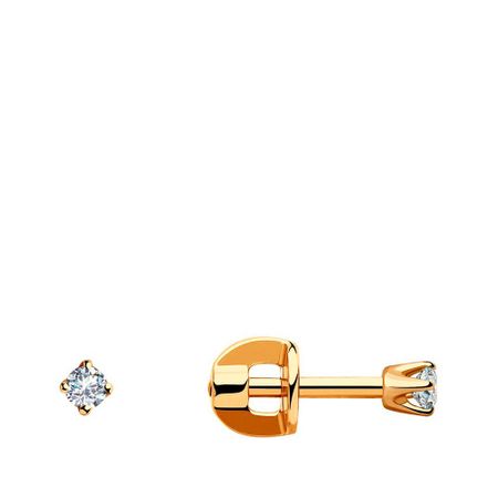 Золотые серьги с фианитами 20990₽