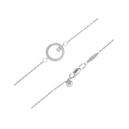 Серебряный браслет с фианитами и родированием 990₽