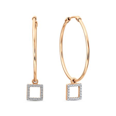 Золотые серьги с фианитами 31990₽