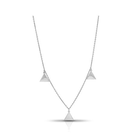 Серебряное колье с родированием из коллекции Геометрия 790₽