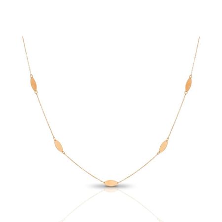 Серебряное колье Лист с позолотой 790₽