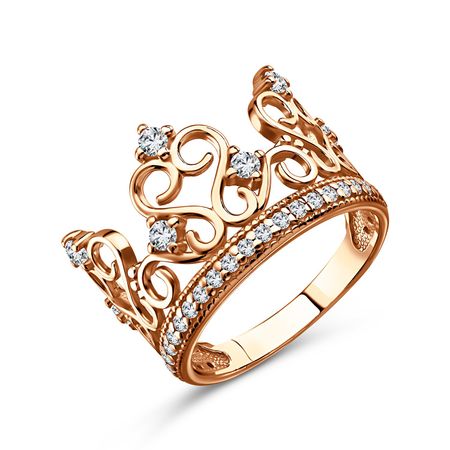 Серебряное кольцо с фианитами и позолотой 990₽