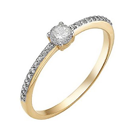 Золотое кольцо с фианитами 22970₽
