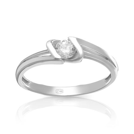 Кольцо из серебра с фианитом 690₽