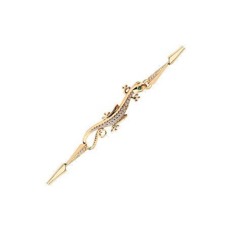 Серебряный браслет с фианитами и позолотой 1990₽