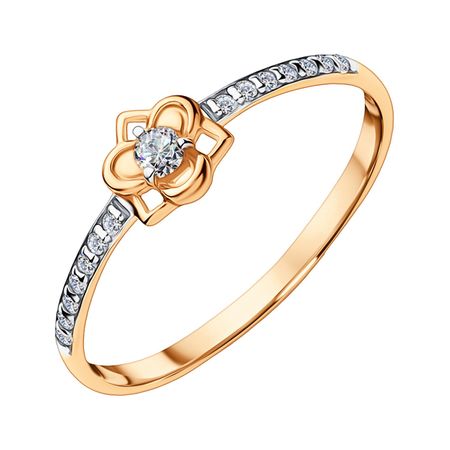 Золотое кольцо с фианитами 9850₽