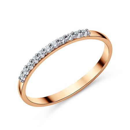 Серебряное кольцо с фианитами и позолотой 249₽