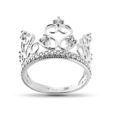 Кольцо SOKOLOV Корона из серебра с фианитами 640₽