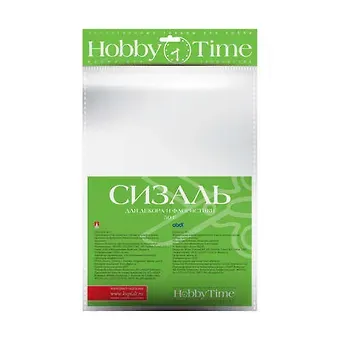 Набор для творчества, HOBBY TIME, Декоративный сизаль 50гр., красный 2-513/03