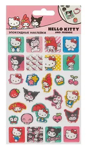 Наклейки эпоксидные "Hello Kitty and Friends"